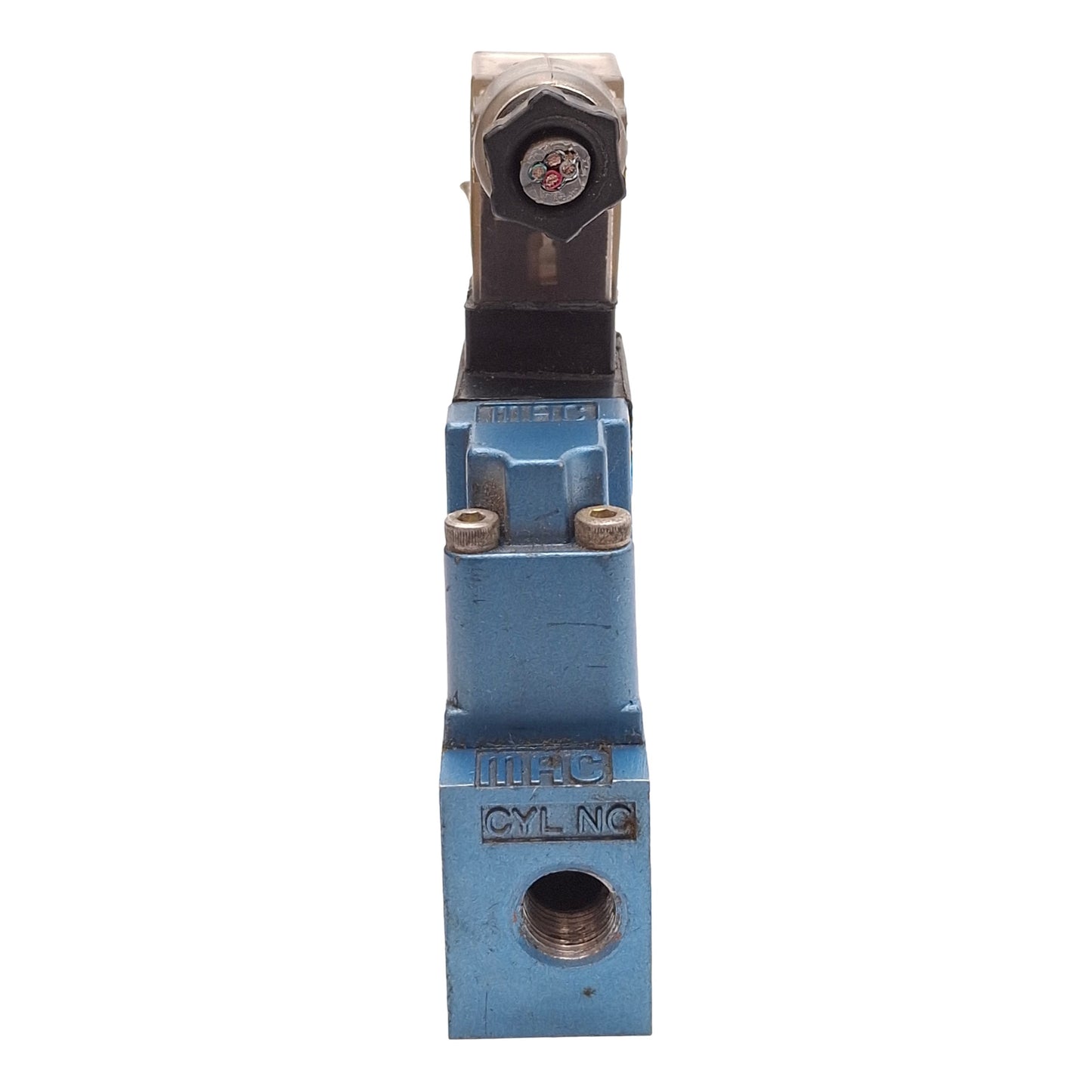 Used Mac 35A-BAE-DAAJ-1KJ Solenoid Valve, 3/2 Way, Vac-120psi, 1/8NPT, 120VAC Coil