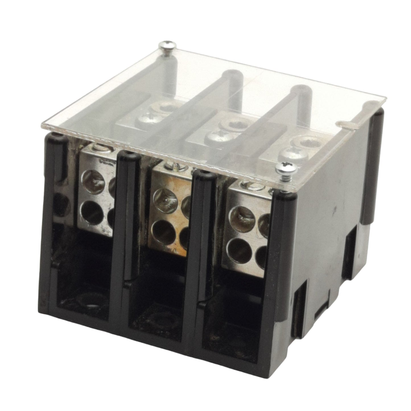 Used Gould Shawmut 63133 PDB Power Distribution Block 3-Pole, 4x Line Out, 600V 175A