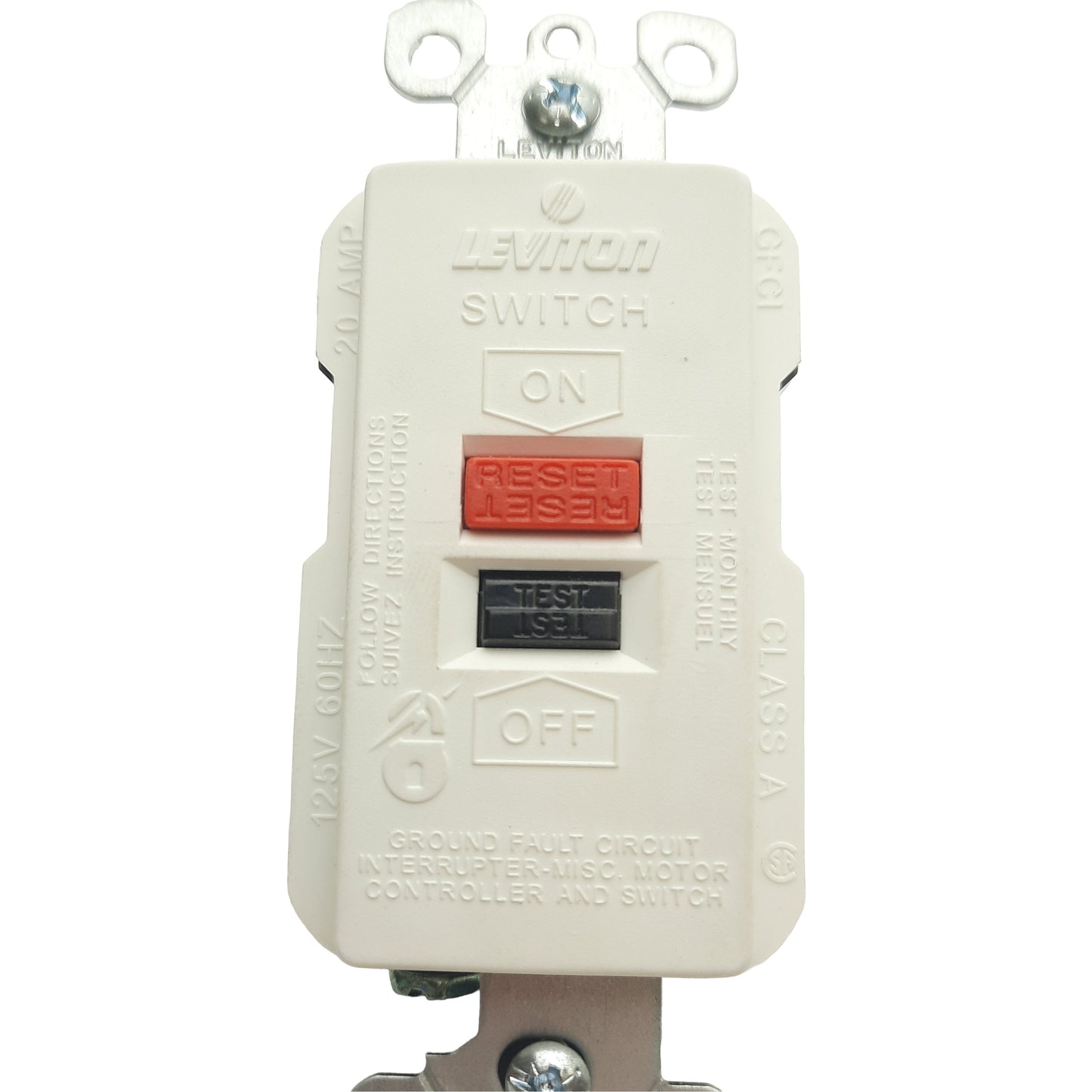 New Leviton 8895-W Residential High Current Circuit Interrupter, 20Amp, 125V