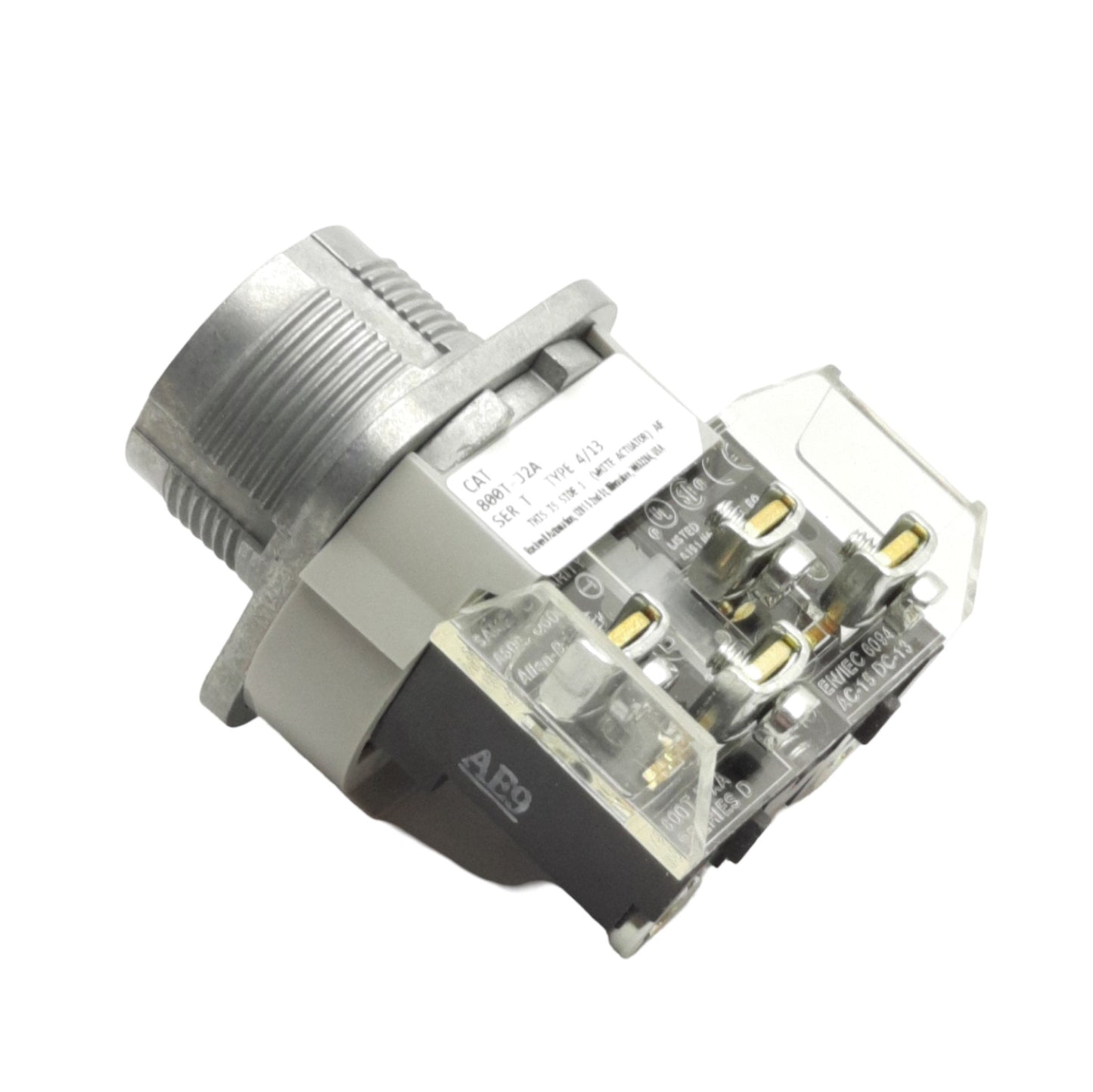 New Allen Bradley 800T-J2A Selector Switch, 3-Position Knob, 30mm, 1 N.O.- 1 N.C.