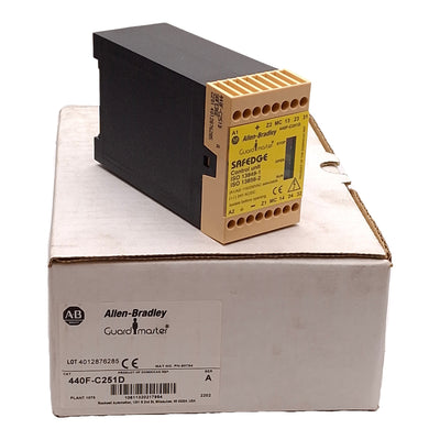 New Allen Bradley 440F-C251D Guardmaster Safedge Control Unit, 2NO + 1NC, DIN Rail