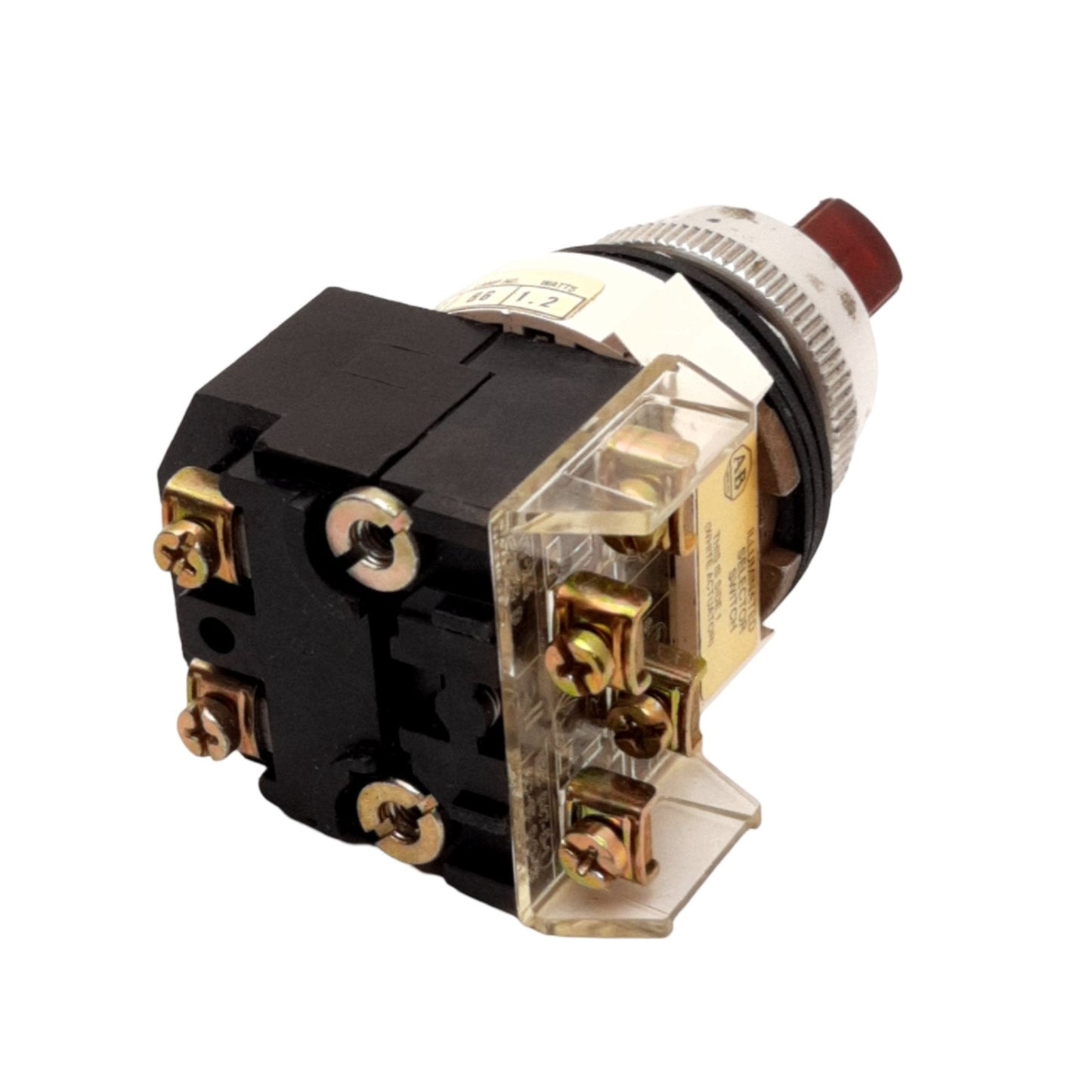 Used Allen-Bradley 800T-16HX2KB6 Series T Illuminated Selector Switch, 1NO 1NC
