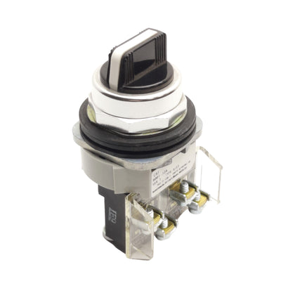 Used Allen Bradley 800T-J2A Selector Switch, 3-Position Knob, 30mm, 1 N.O.- 1 N.C.