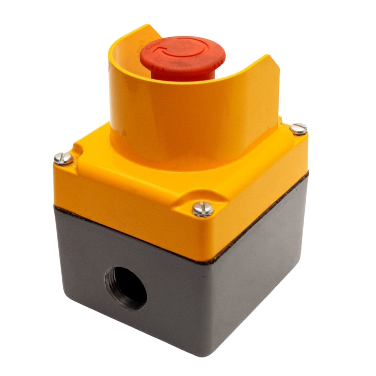 Used Square D 9001KYG1Y2 Series G E-Stop Enclosure Pushbutton, 30mm, 1NC