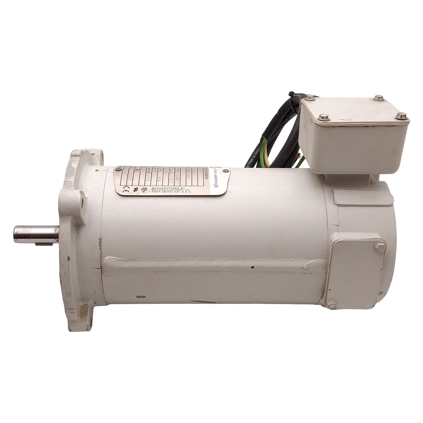 Used K-Tron 9473700610 DC Motor, 200VDC 2.5A 0.45kW, 2000RPM, ø5/8in Shaft, 56C Frame