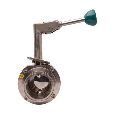 Used Alfa Laval LKB Tri-Clover SS Butterfly Valve, Vac-145psi, 3in Sanitary Fitting