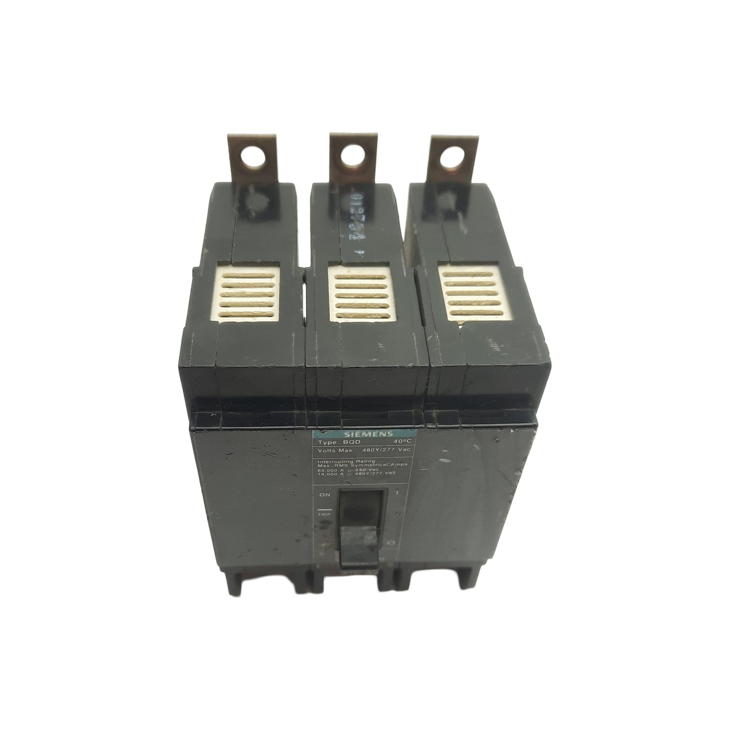 Used Siemens BQD315 Circuit Breaker, 3 Pole, 15 Amp, 480V, Bolt On, Molded Case
