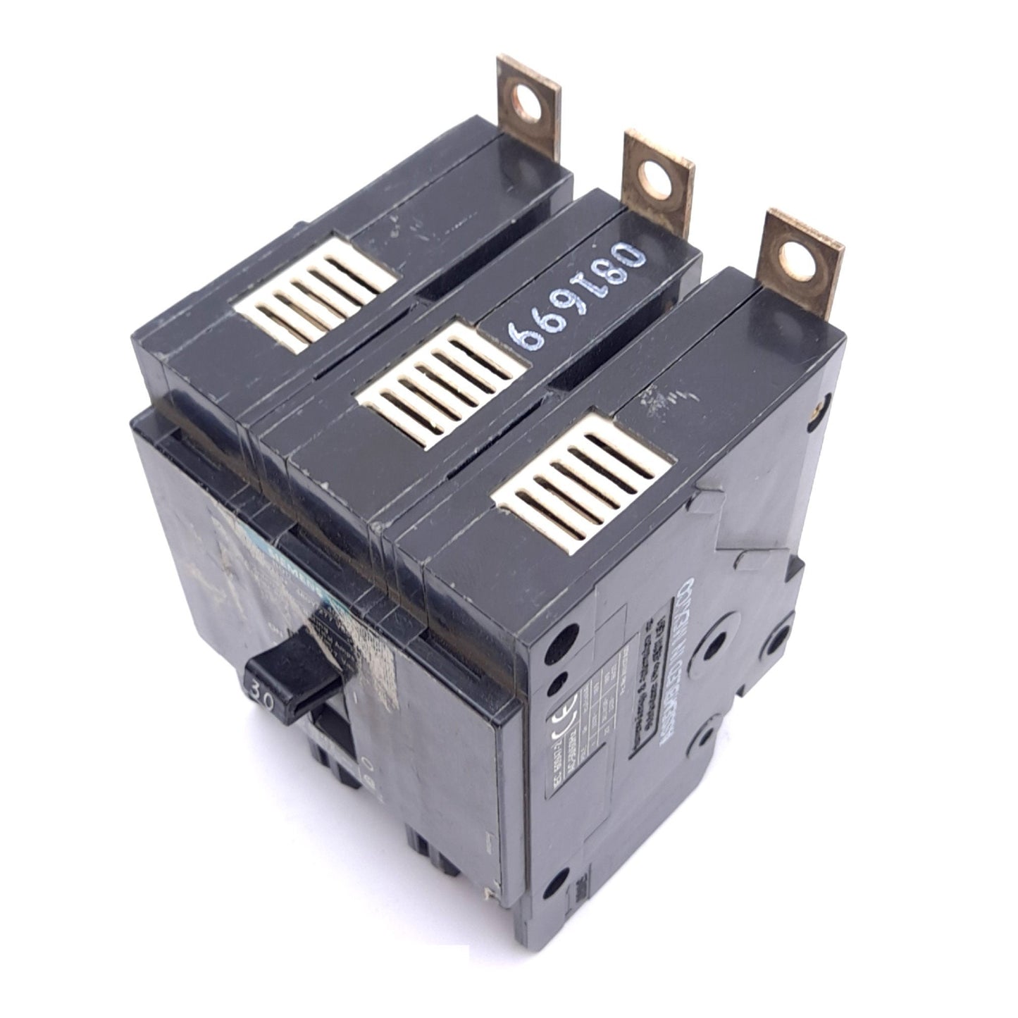 Used Siemens BQD330 Circuit Breaker, 3-Pole 30A, 480Y/277VAC, Thermal Magnetic