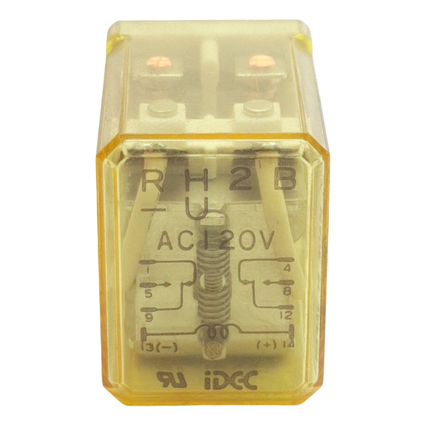 Used Lot of 10 Idec RH2B-UAC120V Ice Cube Plug-In Relay, DPDT, 10A, 120VAC Coil