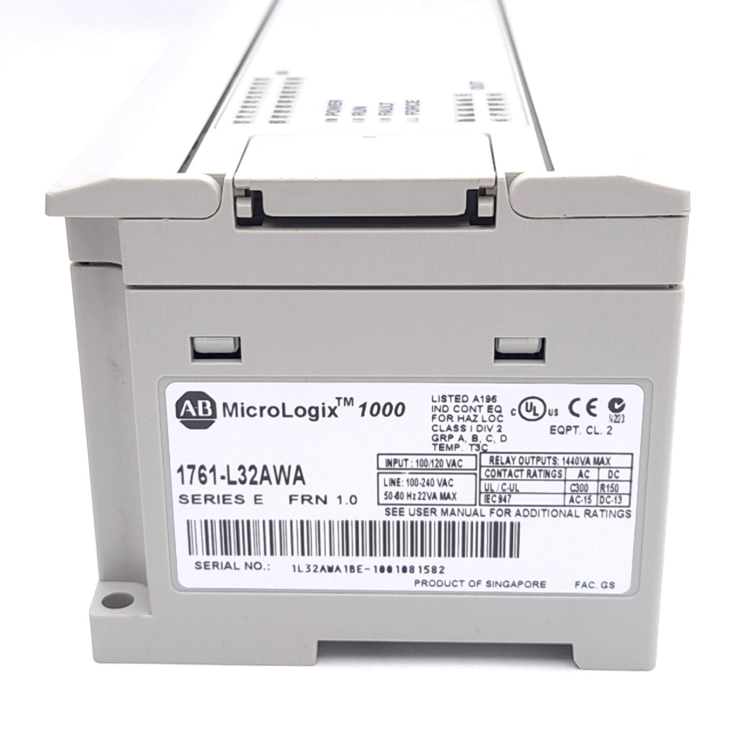 Used Allen Bradley 1761-L32AWA E MicroLogix1000 Controller, 32-Point, 120/240VAC