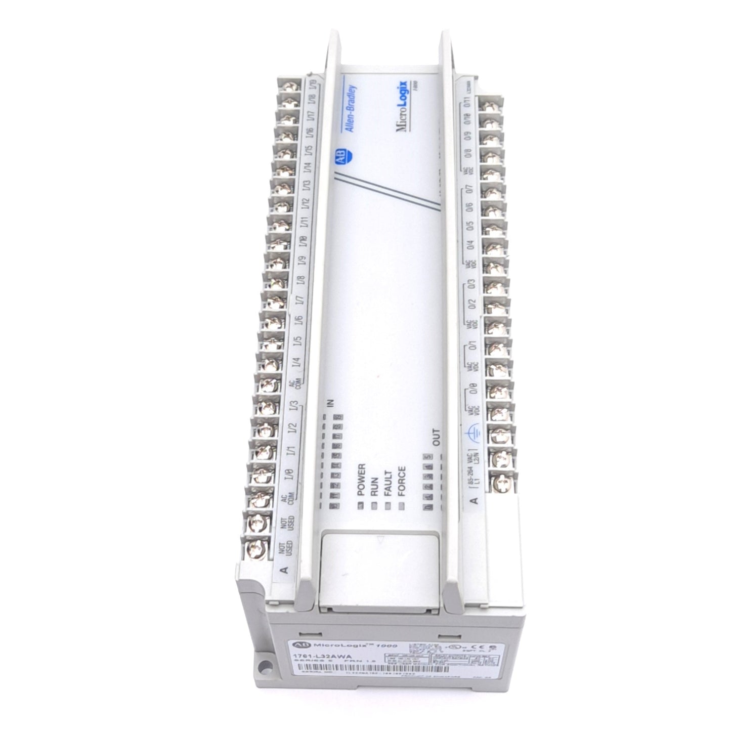 Used Allen Bradley 1761-L32AWA E MicroLogix1000 Controller, 32-Point, 120/240VAC