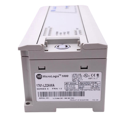 Used Allen Bradley 1761-L32AWA E MicroLogix1000 Controller, 32-Point, 120/240VAC