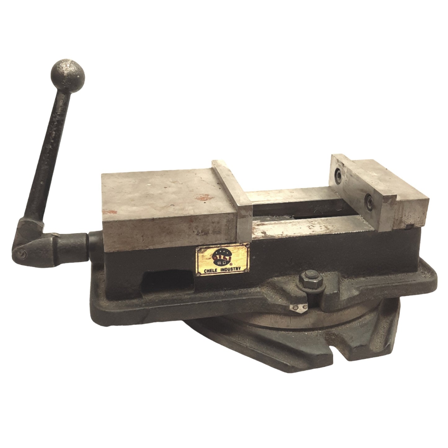 Used OILI Chele Industries Machine Vise, 3/4in Manual, 6in Opening, 6in x 1.8in Jaw
