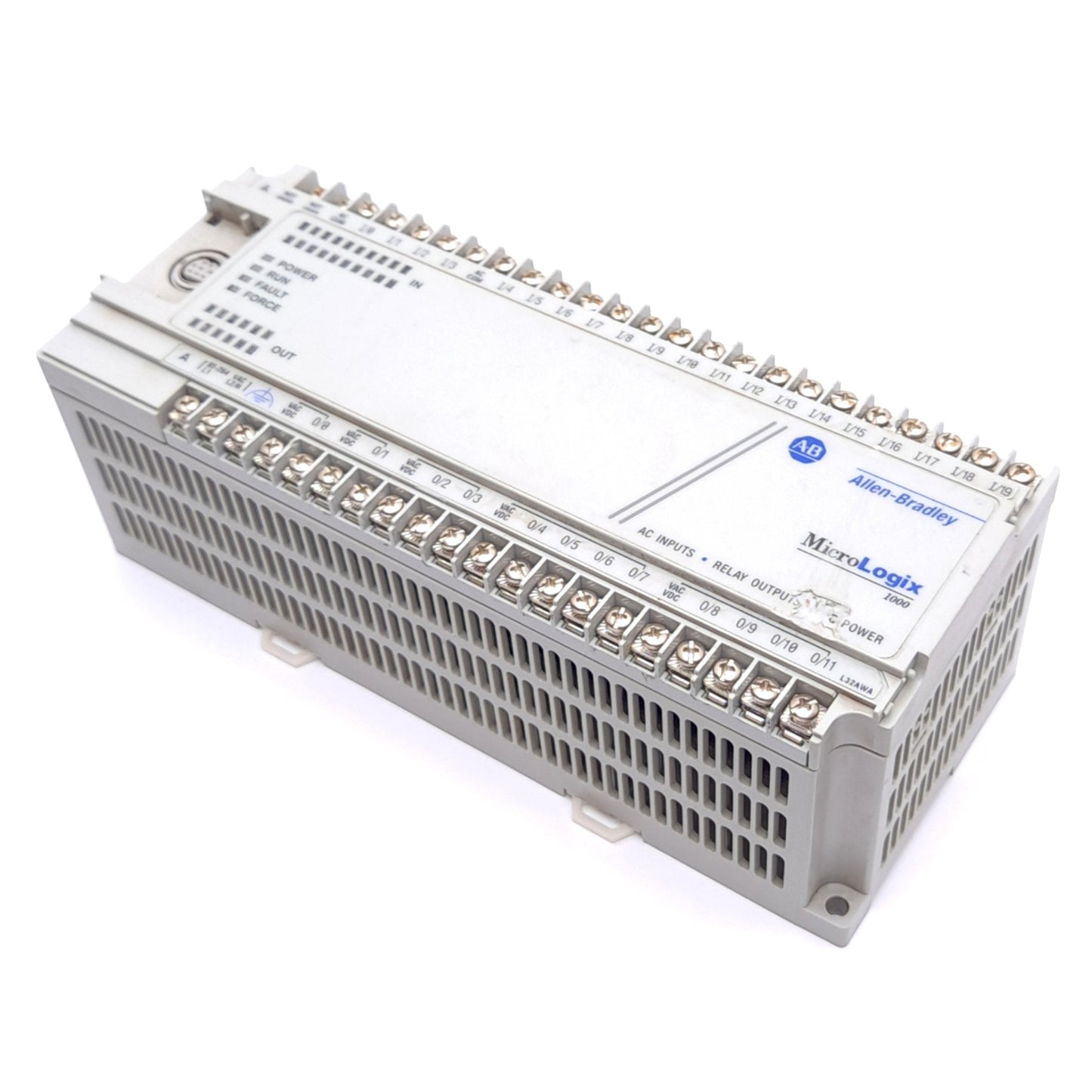 Used Allen Bradley 1761-L32AWA E MicroLogix1000 Controller, 32Point 120VAC *No Panels