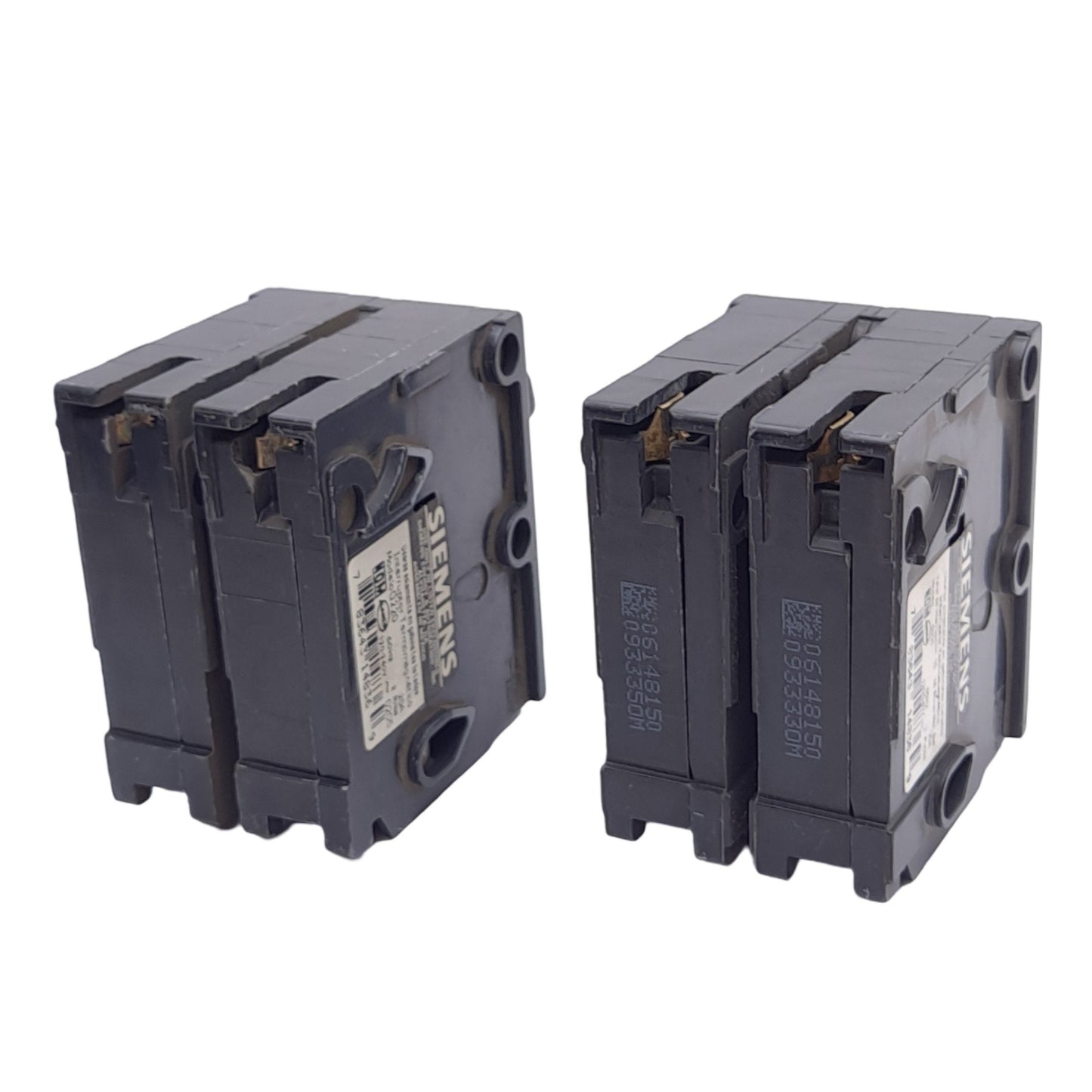Used Lot of 2 Siemens Q220 Circuit Breakers, 2-Pole 20A, 120/240VAC