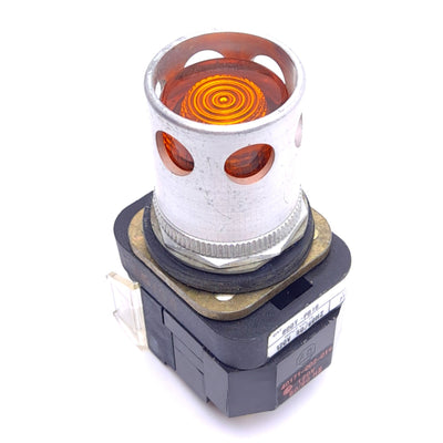 Used Allen Bradley 800T-PB16A Amber Push Button, ø30mm, 1NO 1NC, 600VAC 10A Contact