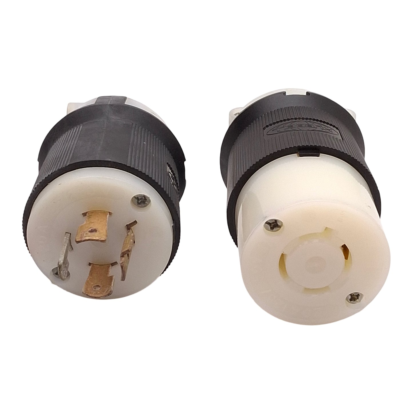 Used Hubbell HBL2411 / HBL2413 Twist-Lock Plug & Receptacle, 125/250VAC 20A, L14-20P