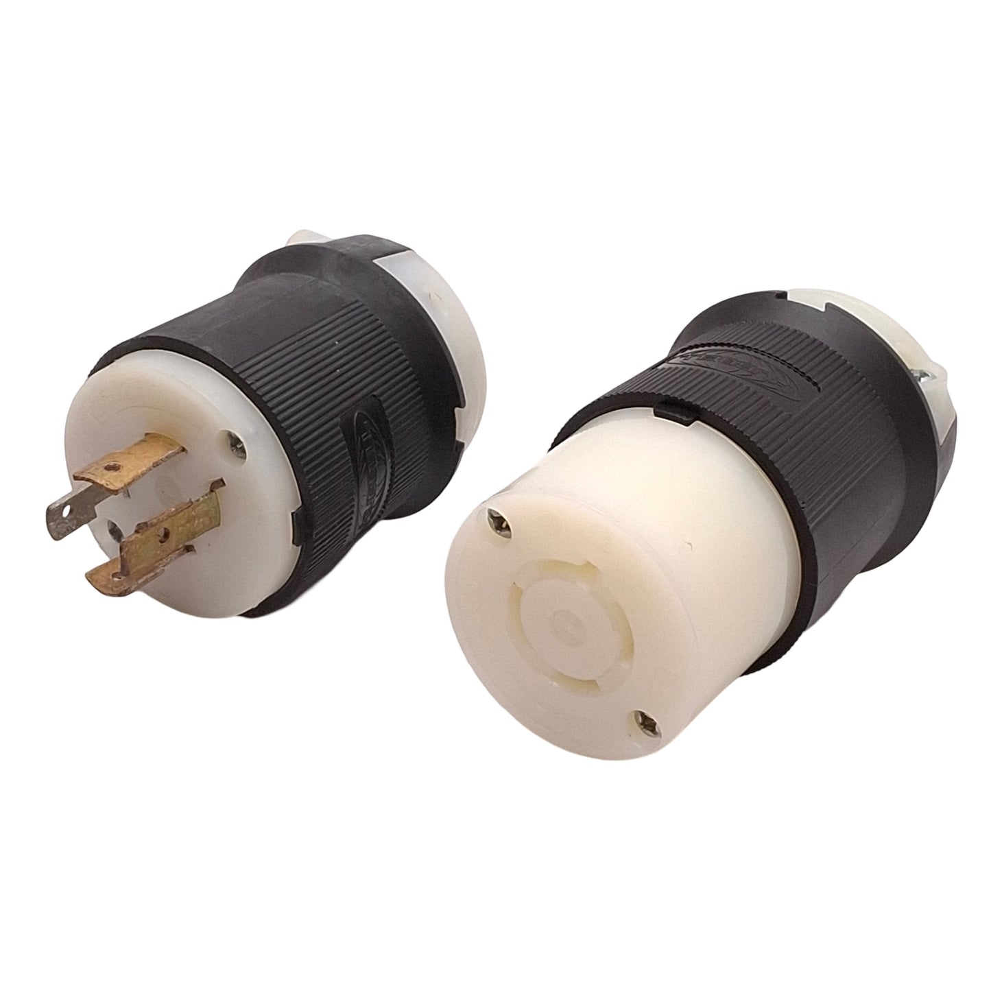 Used Hubbell HBL2411 / HBL2413 Twist-Lock Plug & Receptacle, 125/250VAC 20A, L14-20P