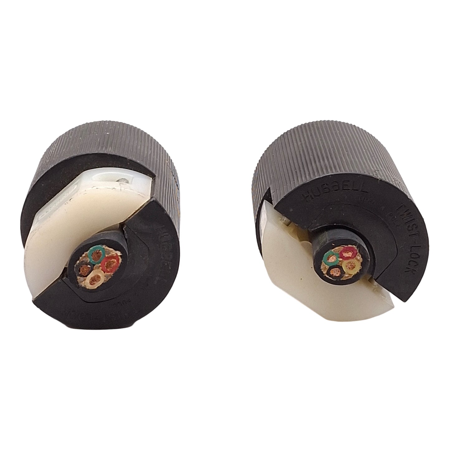 Used Lot of 2 Hubbell Twist-Lock Male Plug, 3-Phase 250VAC 30A, NEMA L15-30P