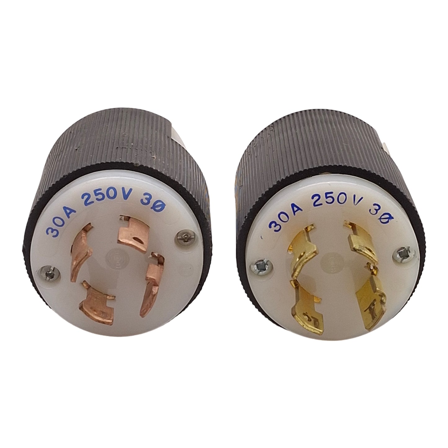 Used Lot of 2 Hubbell Twist-Lock Male Plug, 3-Phase 250VAC 30A, NEMA L15-30P
