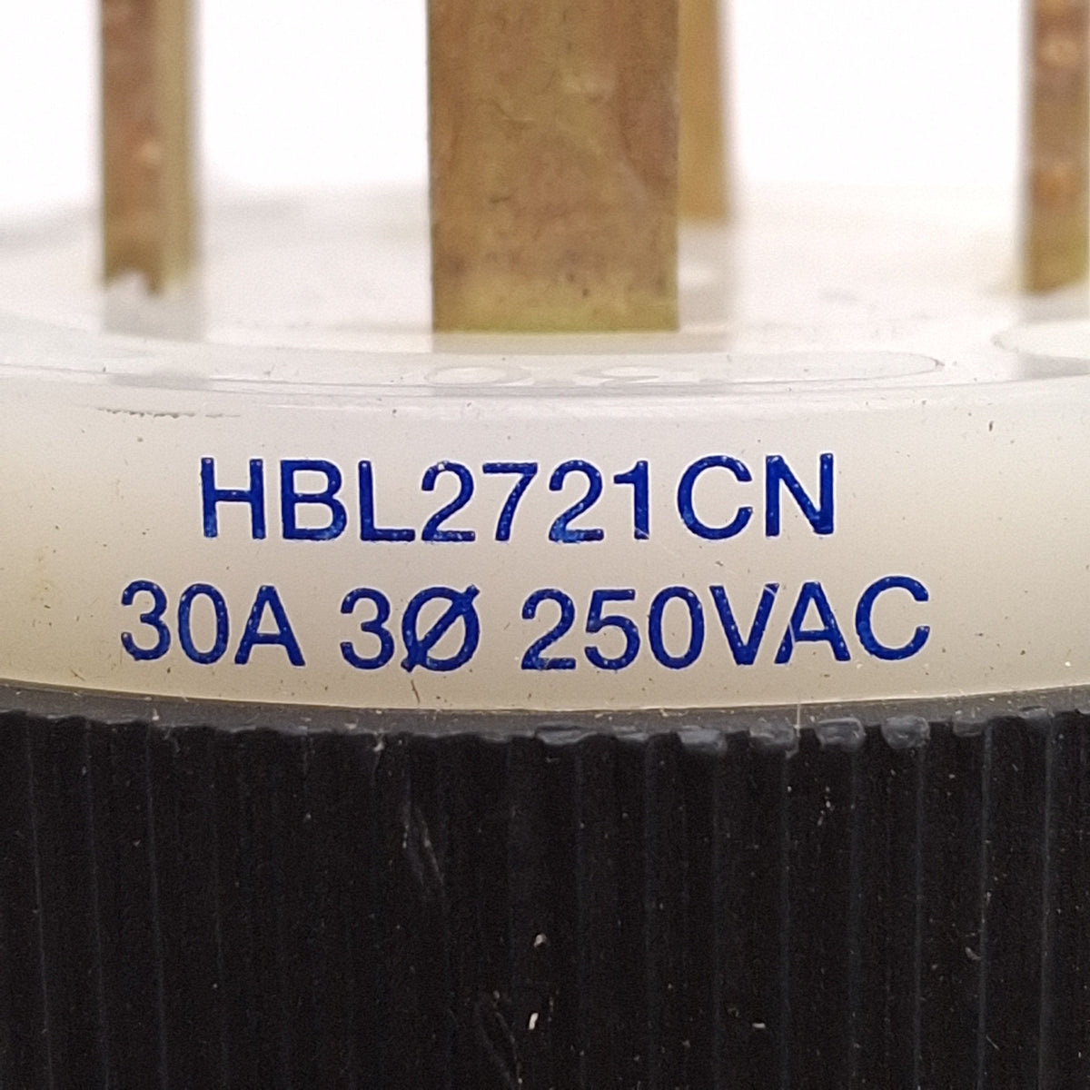 Used Lot of 2 Hubbell HBL2721 Twist-Lock Male Plug, 3-Phase 250VAC 30A, NEMA L15-30P