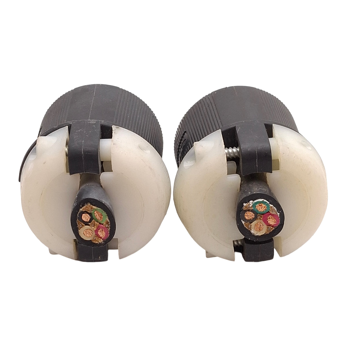 Used Lot of 2 Hubbell HBL2721 Twist-Lock Male Plug, 3-Phase 250VAC 30A, NEMA L15-30P
