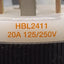 Used Lot of 2 Hubbell HBL2411 Twist-Lock Male Plug, 125/250VAC 20A, NEMA L14-20P