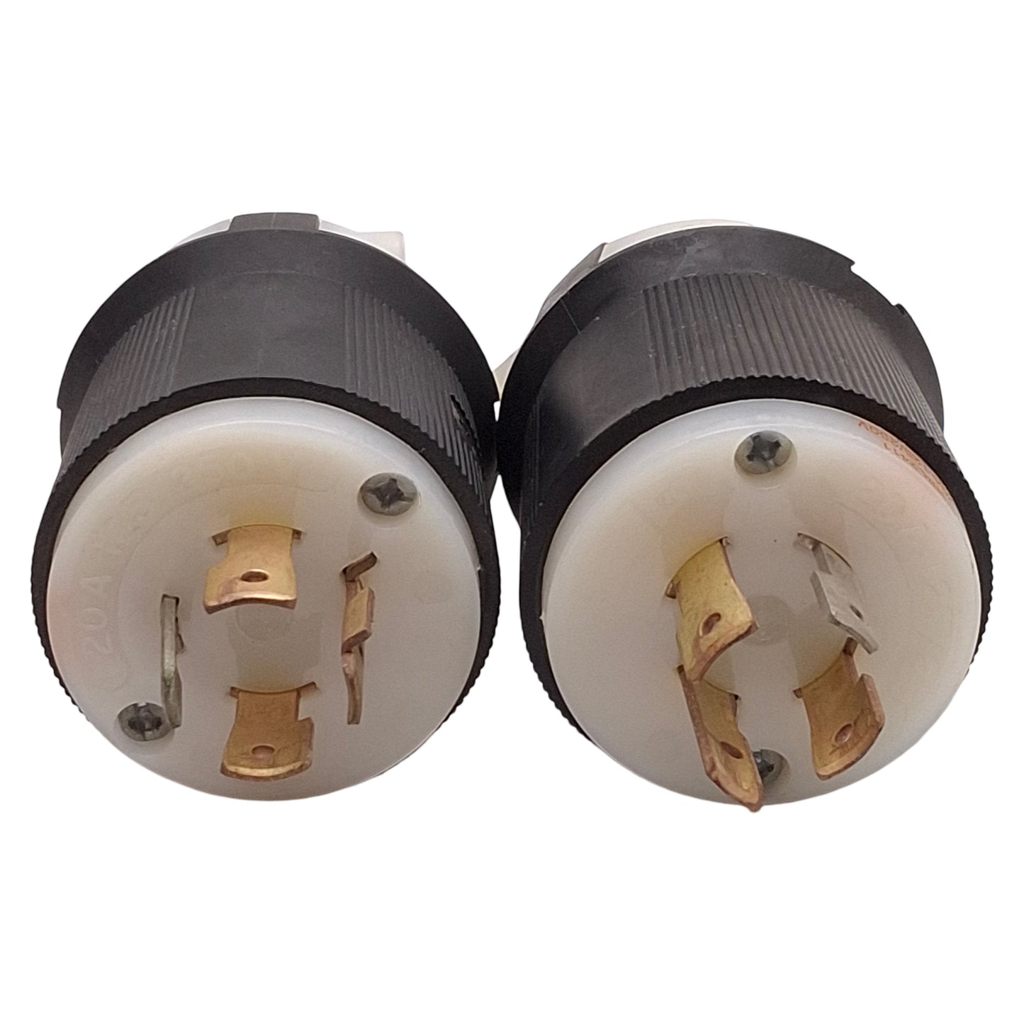 Used Lot of 2 Hubbell HBL2411 Twist-Lock Male Plug, 125/250VAC 20A, NEMA L14-20P