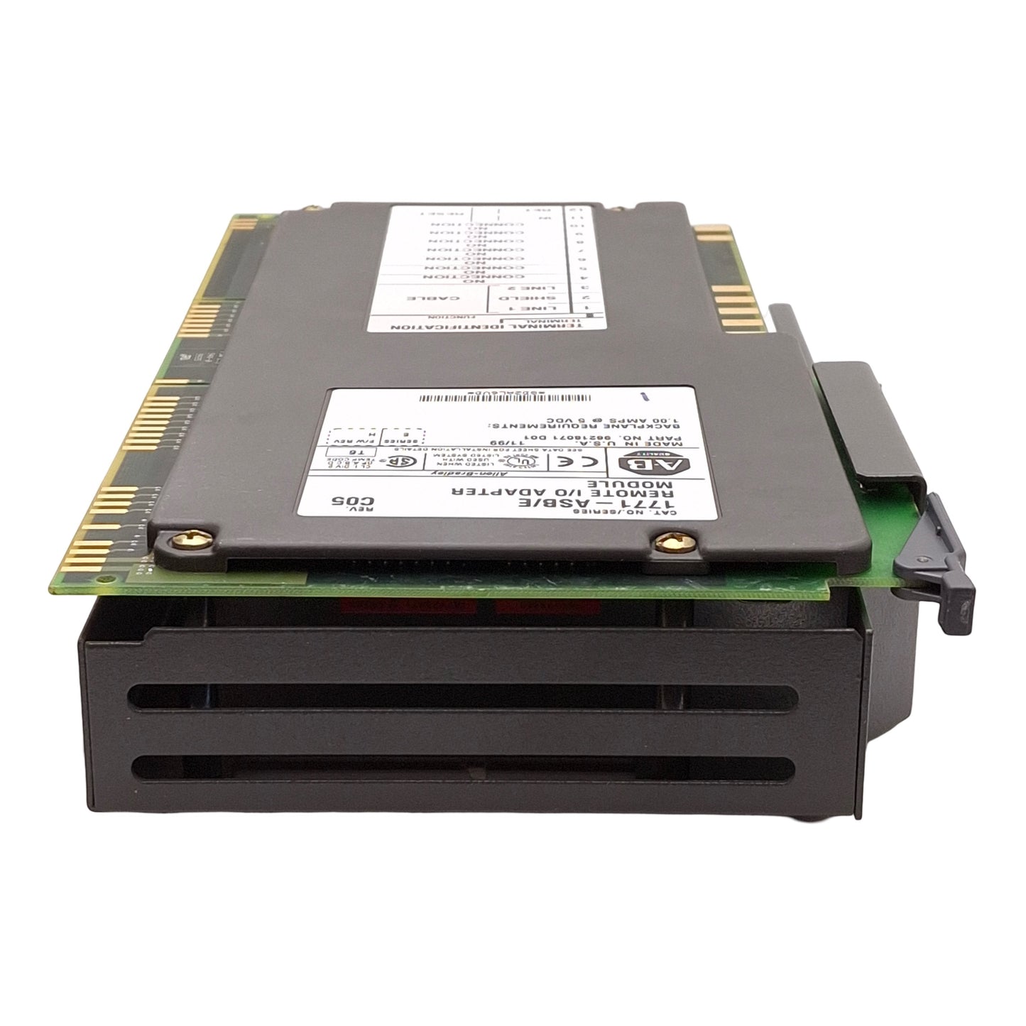 Used Allen Bradley 1771-ASB E Remote I/O Adapter Module, 32 Digital I/O, 5VDC 1A