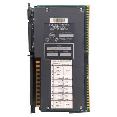 Used Allen Bradley 1771-ASB A Remote I/O Adapter Module, 16 Digital I/O, 5VDC 1.2A