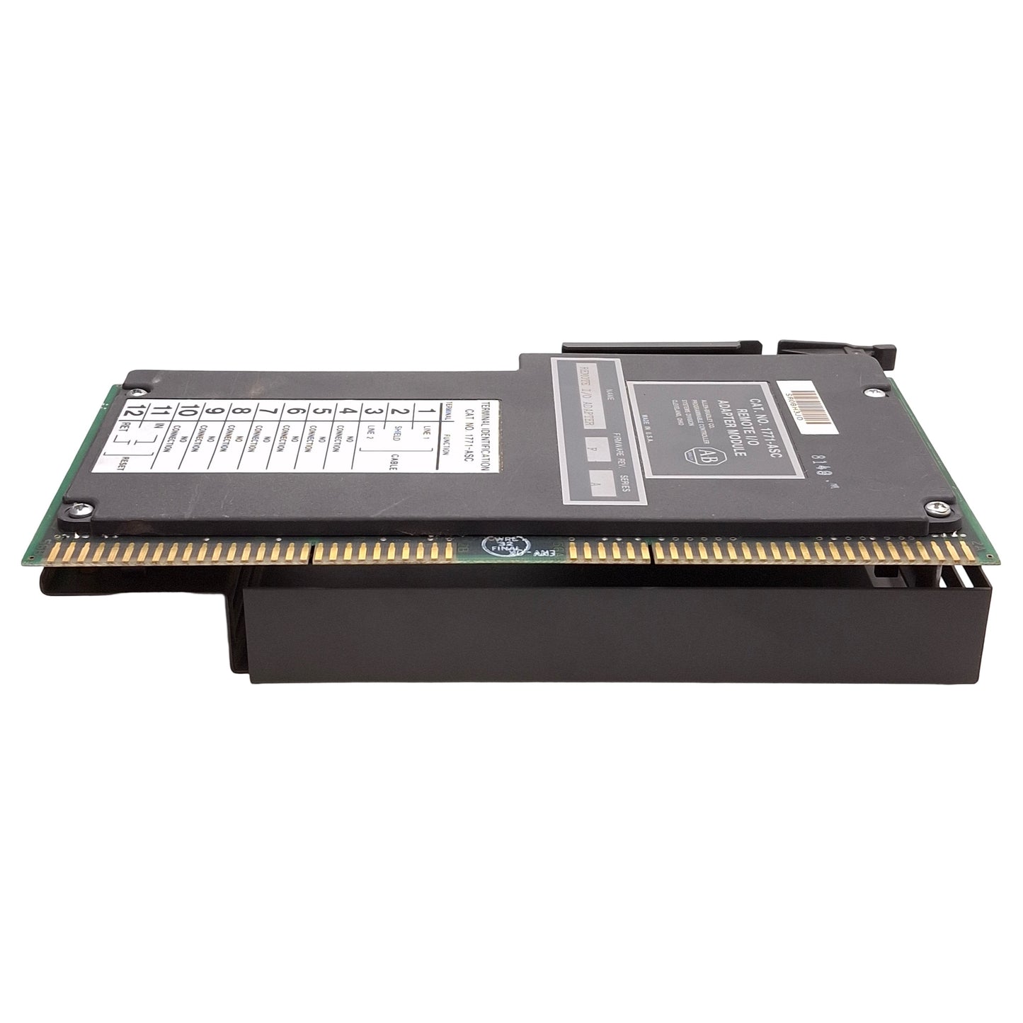 Used Allen Bradley 1771-ASC Series A Remote I/O Adapter Module, Firmware Rev F