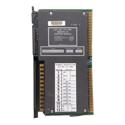 Used Allen Bradley 1771-ASC Series A Remote I/O Adapter Module, Firmware Rev F