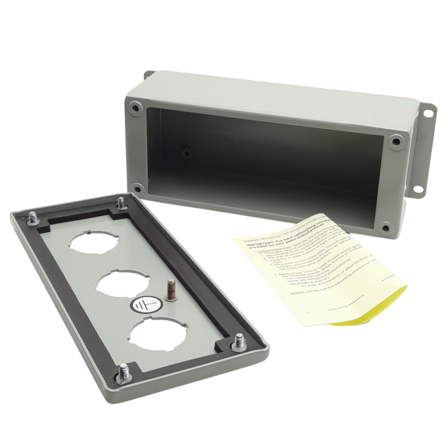 New nVent Hoffman E3PB Pushbutton Enclosure, 3-Hole, 8in x 3.25in x 2.75in