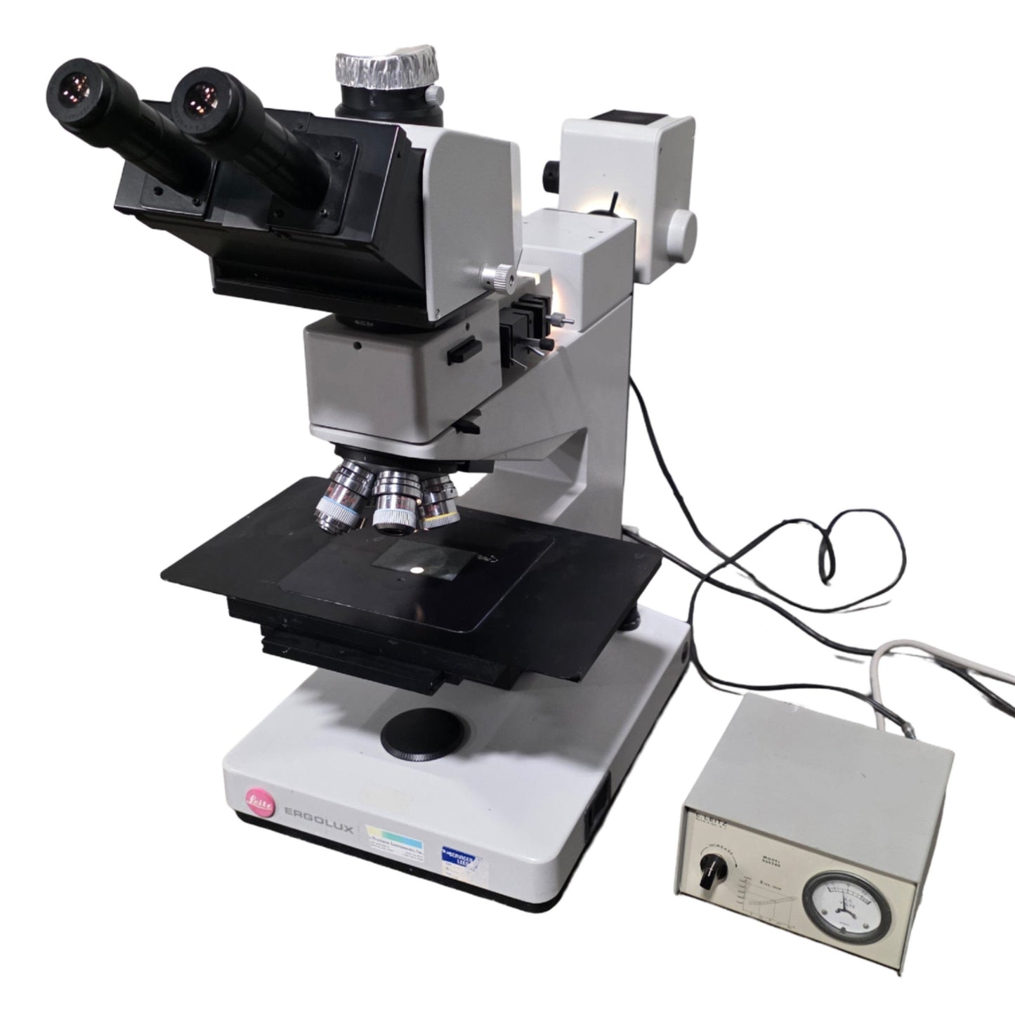 Used Leitz 020-448.025 Type Ergolux Inspection/Measuring Microscope 5,10,20,50,160x