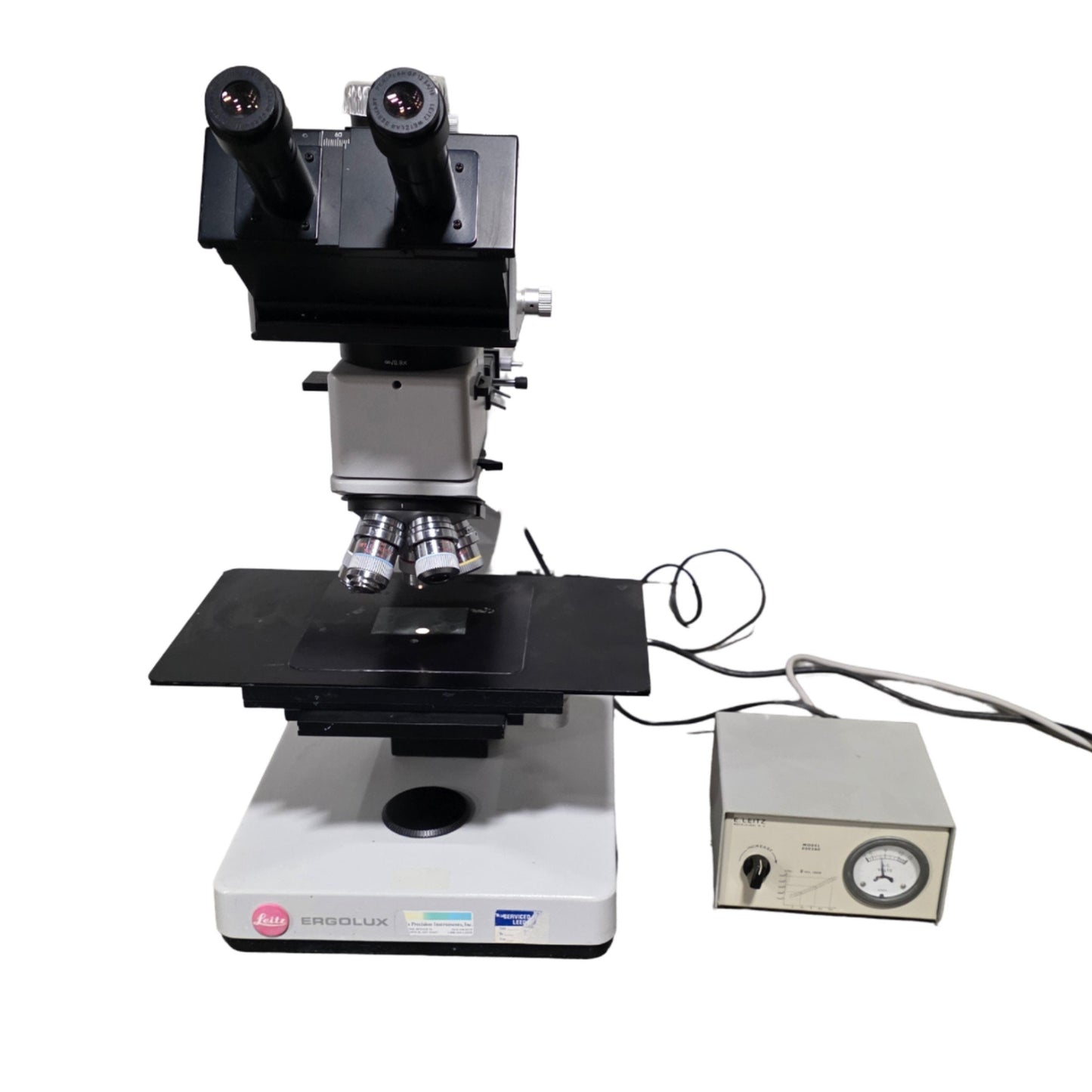 Used Leitz 020-448.025 Type Ergolux Inspection/Measuring Microscope 5,10,20,50,160x