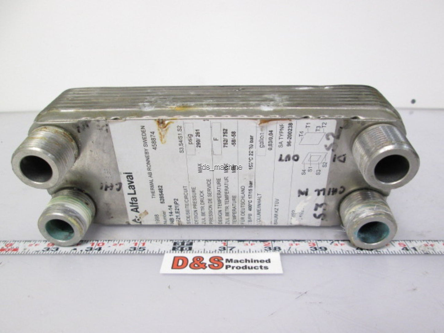 Used Alfa Laval 5285482 NB 14-14 (E21, E21)P2 Heat Exchanger -58° to 752°F 290PSI