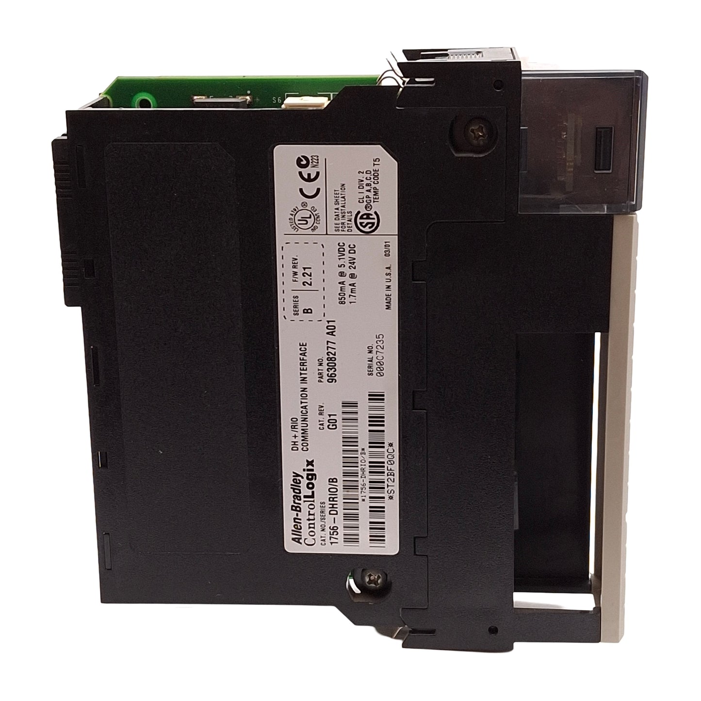 Used Allen Bradley 1756-DHRIO/B ControlLogix Communication Interface, FW Rev 2.21