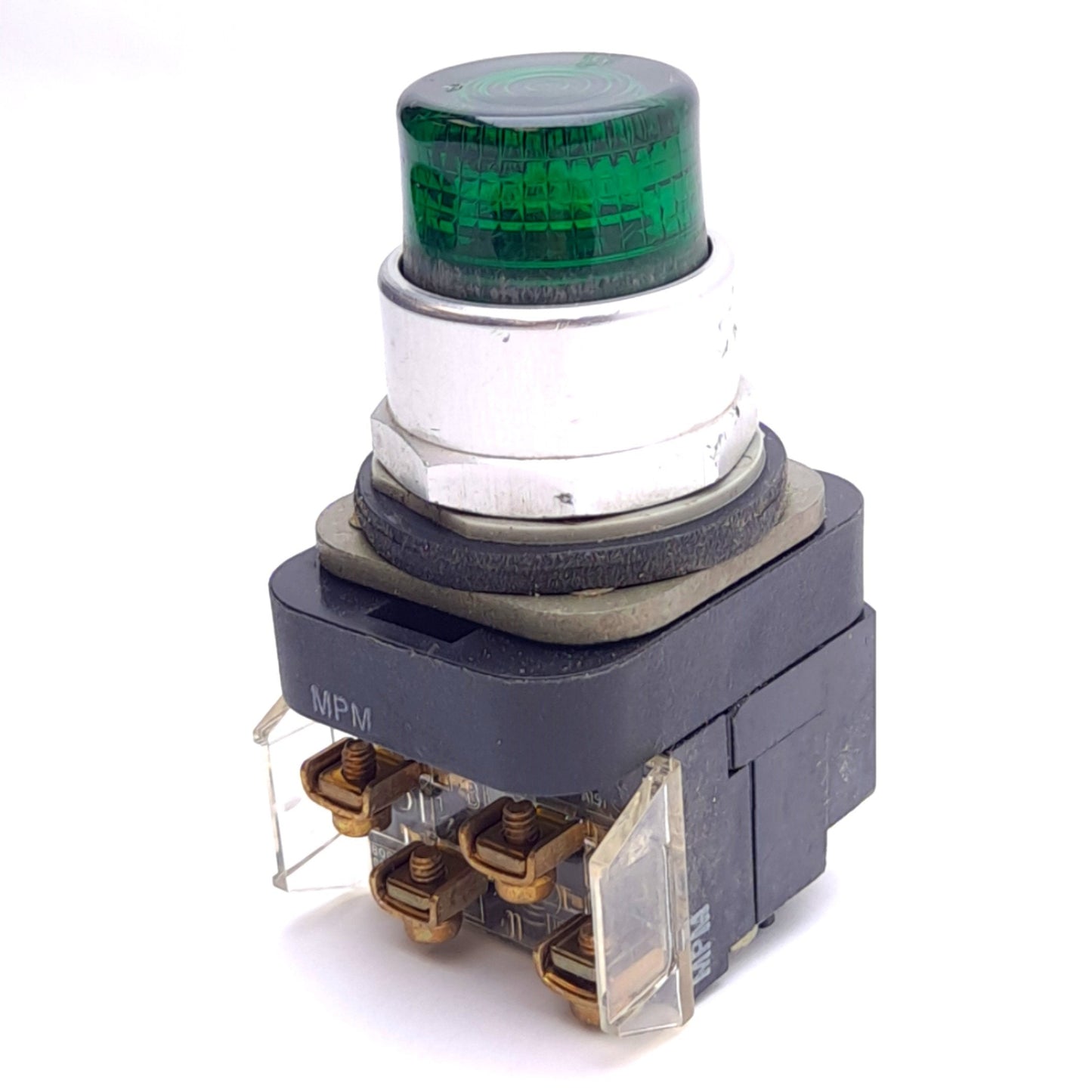 Used Allen Bradley 800T-PB16G Green Pushbutton Switch, ø30mm,1NO 1NC, 600VAC 10A