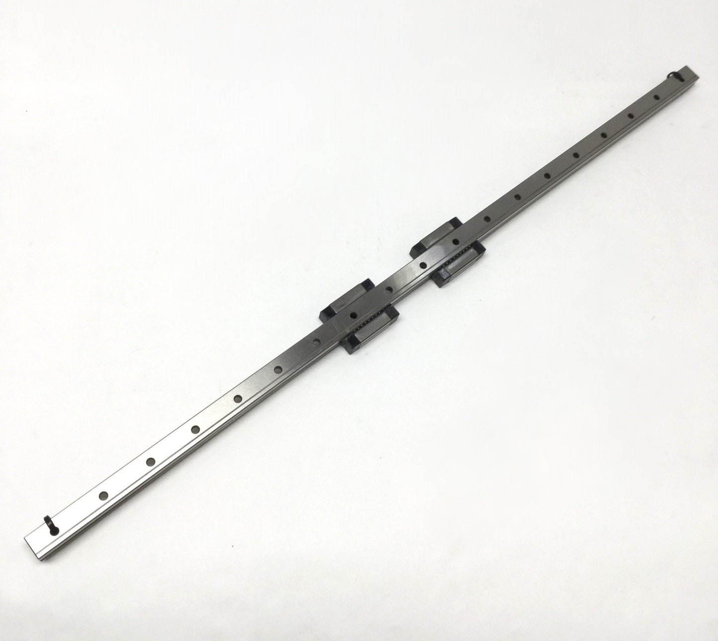 Used IKO LWL12B Ball Bearing Slide Carriage Blocks (x2) on 475mm Linear Guide Rail