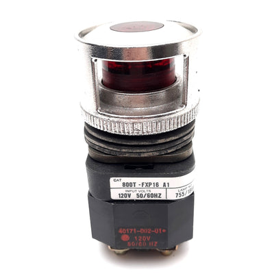 Used Allen Bradley 800T-FXP16A1 Push/Pull E-Stop Switch w/ Guard, ø30mm, 1NCLB 1NO