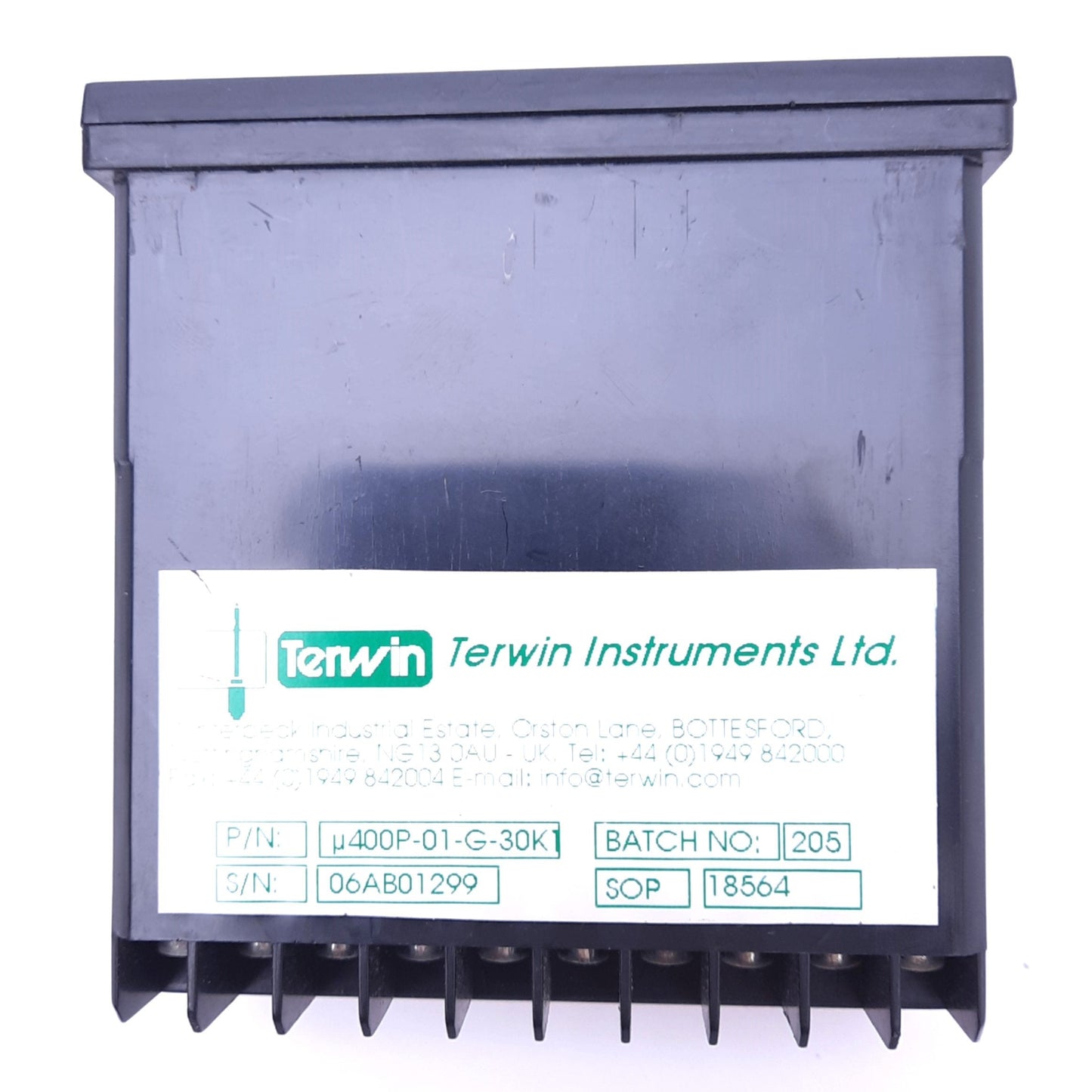 Used Terwin μ400P-01-G-30K1 Process Indicator/Controller Panel Meter, 85-265VAC