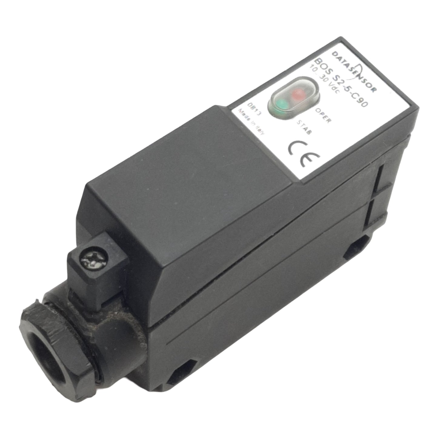 Used Balluff BOS S2-5-C90 Optical Sensor PNP/NPN 900mm Range 10-30VDC 100mA 1/2in NPT