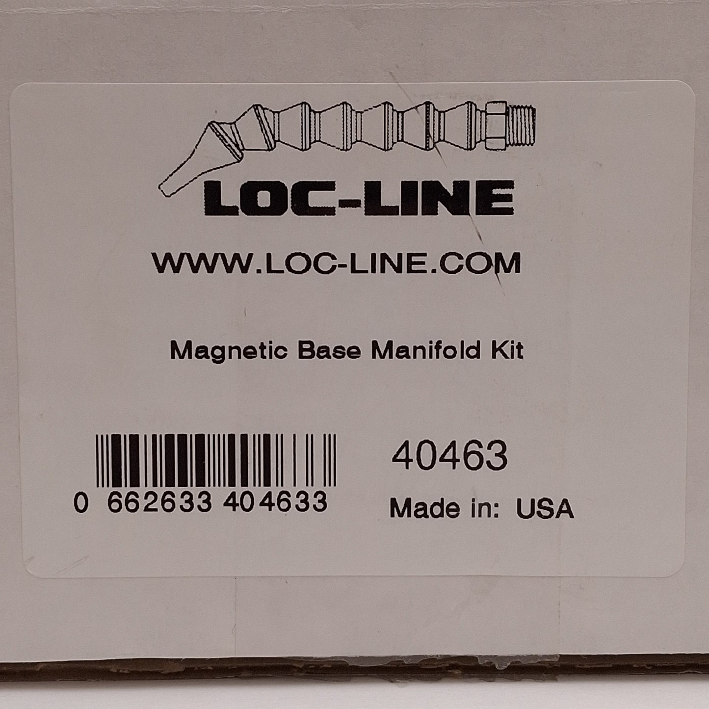 New – Open box Loc-Line 40463 Magnetic Base Manifold Kit, 25lb Pull Magnet, 1/4in NPT