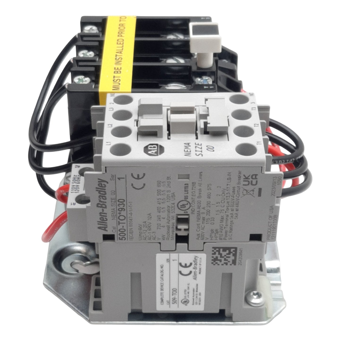 New Allen Bradley 509-TOD Full Voltage Starter, 7P 3PH, 600VAC 9A, 110/120VAC Coil