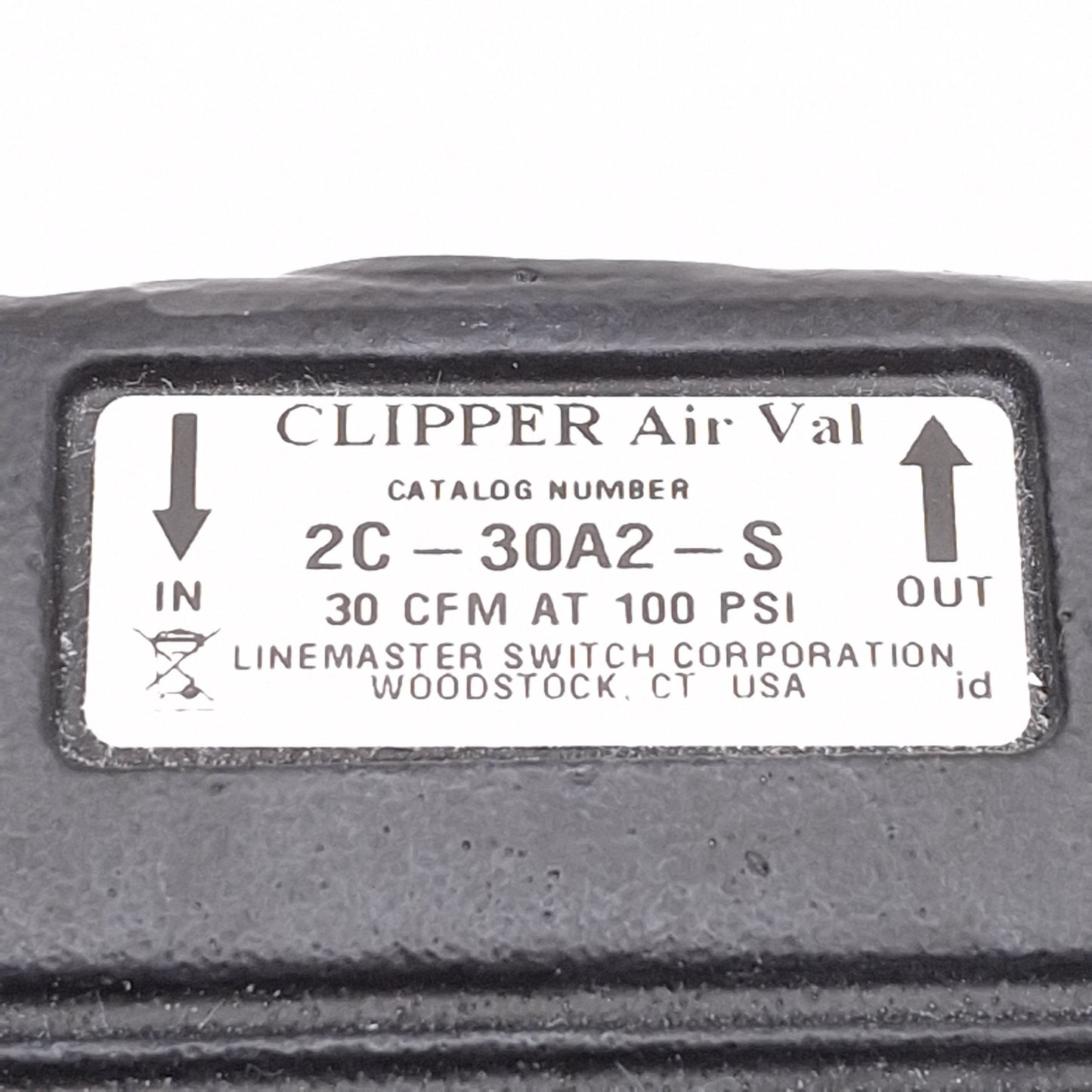 Used Linemaster 2C-30A2-S Clipper 2-Way Air Valve Foot Switch, 30CFM @ 100psi, 1/8NPT