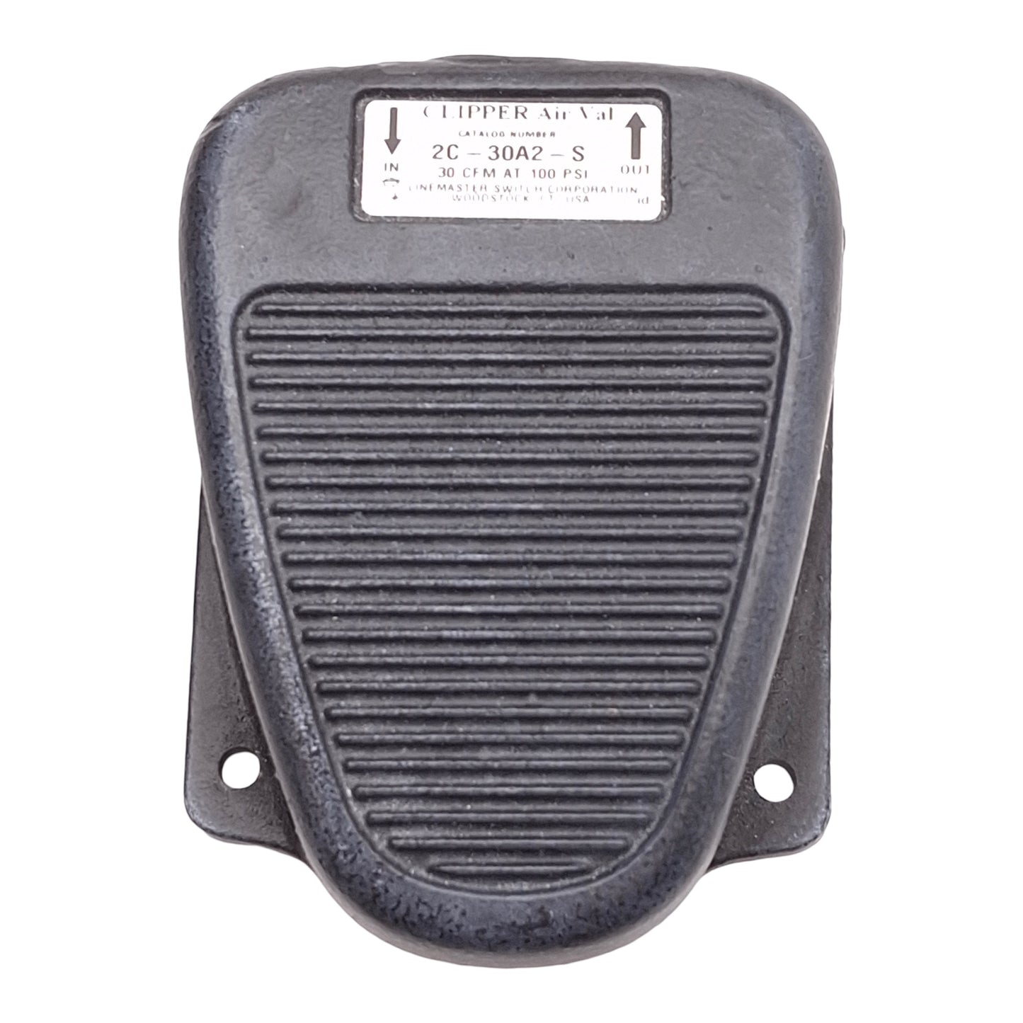 Used Linemaster 2C-30A2-S Clipper 2-Way Air Valve Foot Switch, 30CFM @ 100psi, 1/8NPT