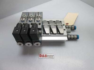 Used Festo PRS-1/8-6-BB Manifold Black 6 Valve, MSFG-24/42-50/60 Plug Socket, Assy