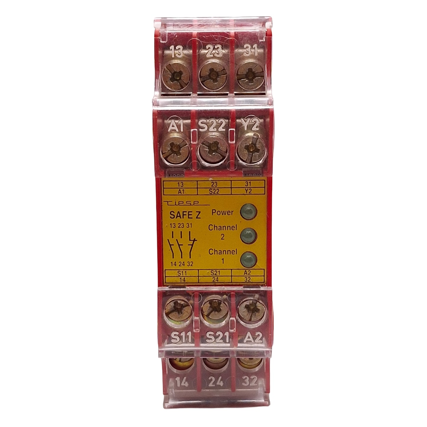 Used Riese AR.9672.9000 SAFE Z/0,5 Two-Hand Control Relay, 2NO+1NC, 6A 250VAC