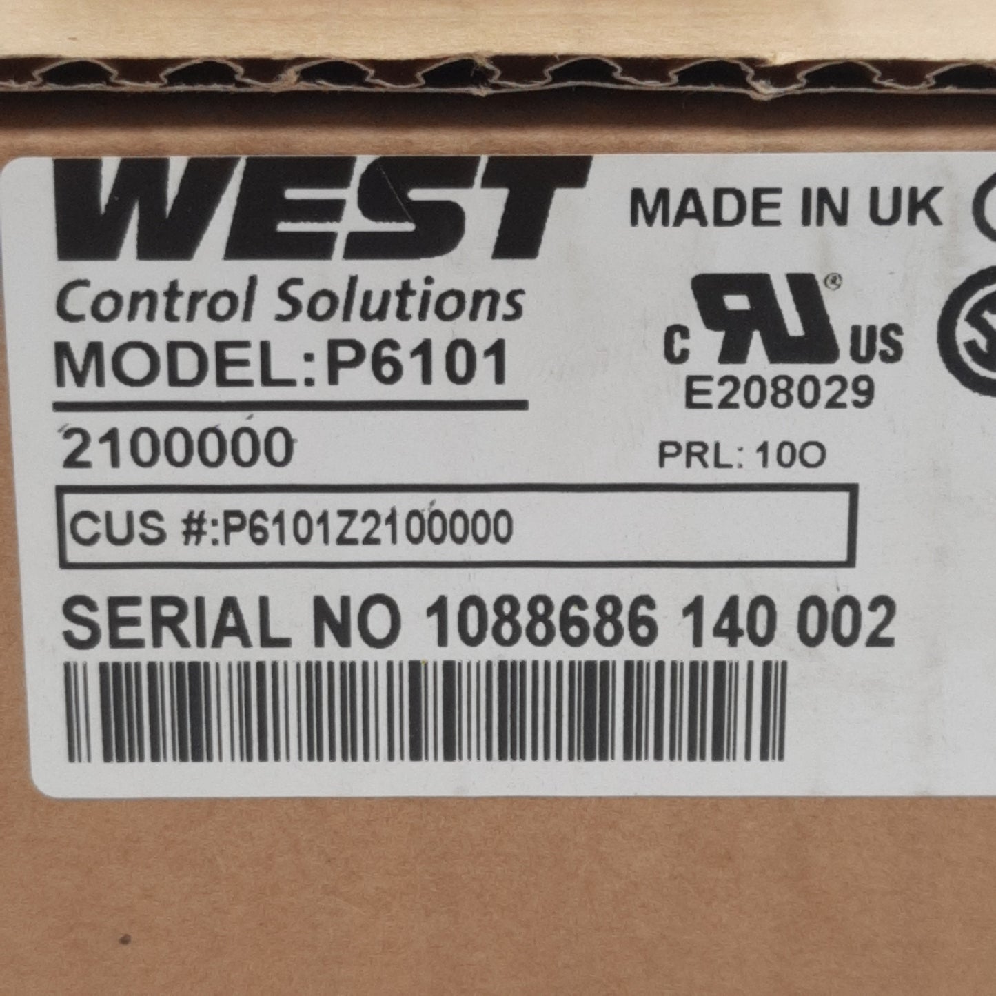 New West P6101Z2100000 Temperature Controller, SPDT 24VDC 4-20mA Out, 100-240VAC In