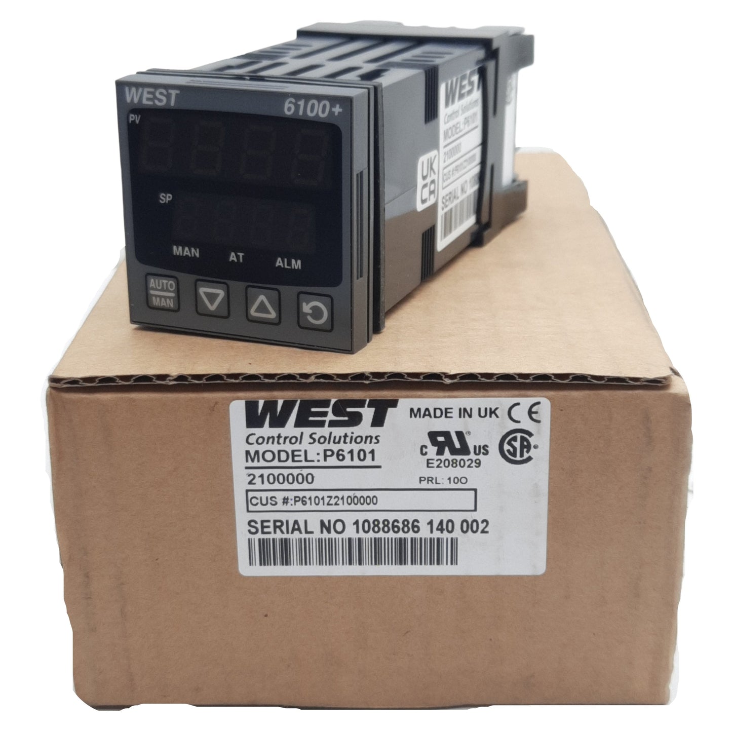 New West P6101Z2100000 Temperature Controller, SPDT 24VDC 4-20mA Out, 100-240VAC In